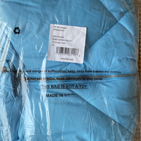 NEW Free People Emmy Swing Puffer Jacket In Capri Blue - Picture 5 of 12